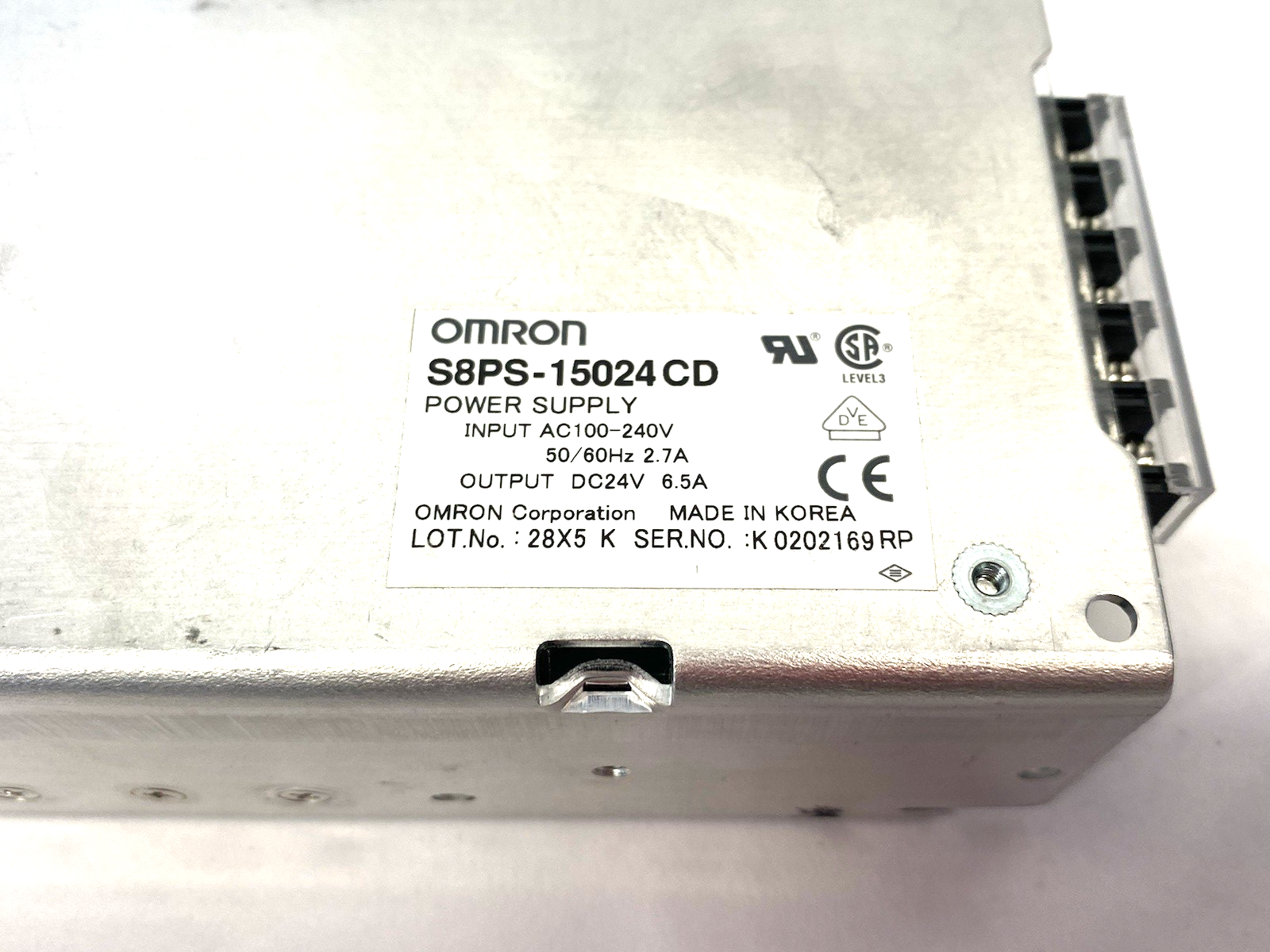 Omron S8PS-15024CD Power Supply Unit 100-240VAC 2.7/6.5A - Maverick Industrial Sales
