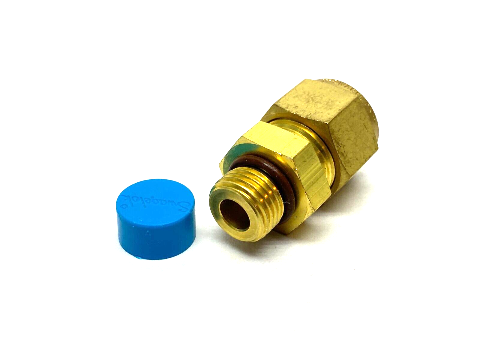 Swagelok Brass Compression Fitting O-Ring Seal 1/2" OD Tube to 9/16-18 Thread - Maverick Industrial Sales