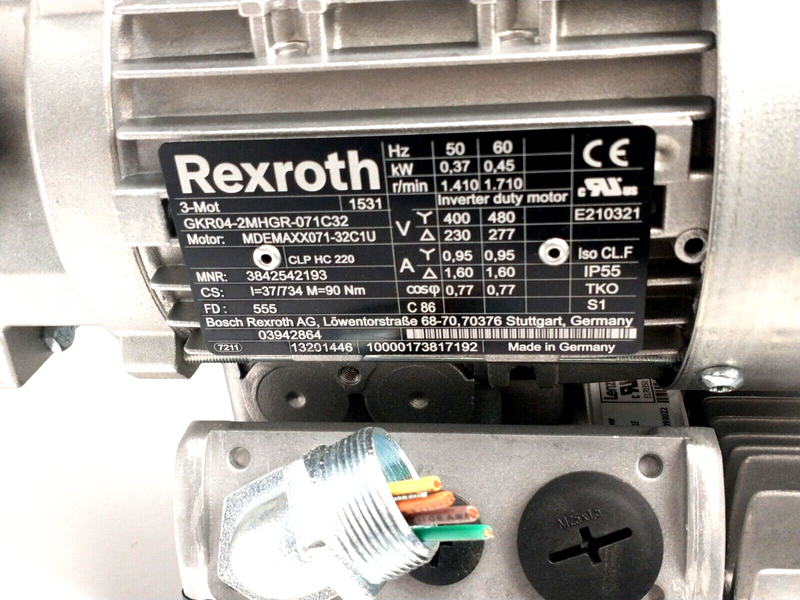 Bosch Rexroth 3842542193 3MOT Lenze MDEMAXX071-32C1U Motor E84DGDVB55142PS Drive - Maverick Industrial Sales