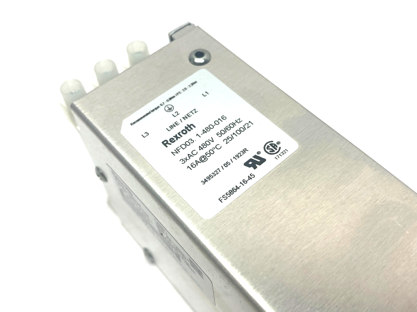 Bosch Rexroth R911286918 Power Line Filter NFD03.1-480-016 - Maverick Industrial Sales