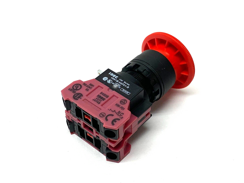 IDEC HW1B-V4F01-R Emergency Stop Pushbutton Twist Release 22mm - Maverick Industrial Sales