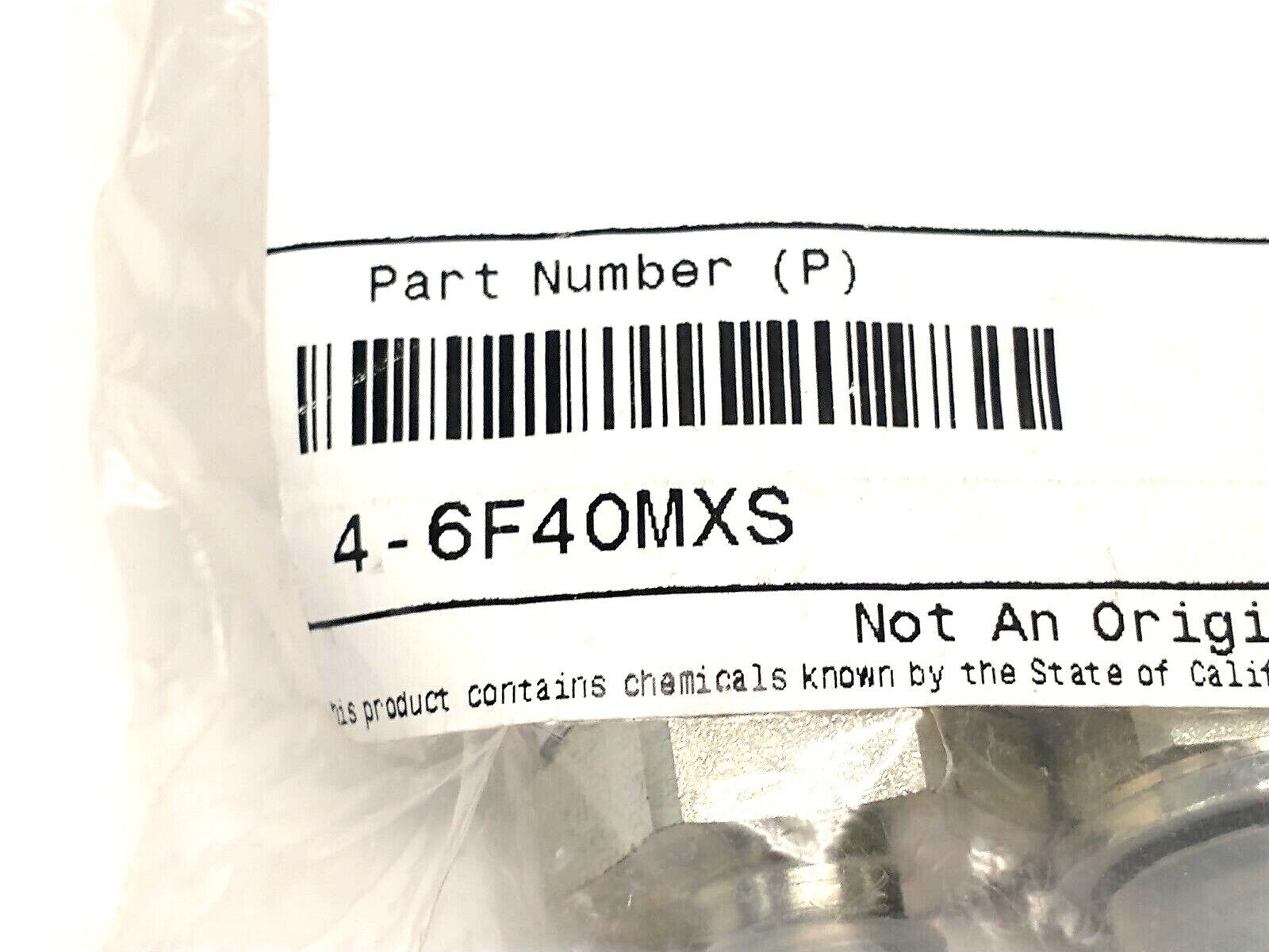 Parker 4-6F40MXS 37 Degree Flare Tube Fitting 1/4" Tube OD 3/8"-19 Thread 6 PACK - Maverick Industrial Sales