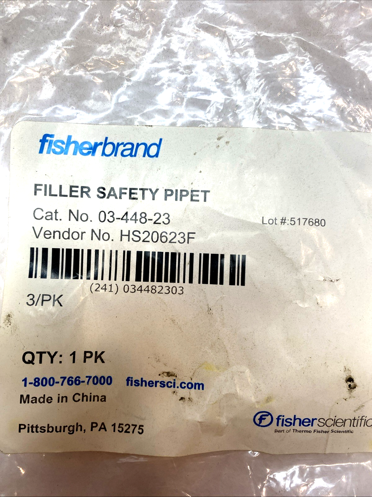 Fisher Scientific 03‑448‑23 Safety Bulb Pipet Filler 15 mL LOT OF 3 - Maverick Industrial Sales
