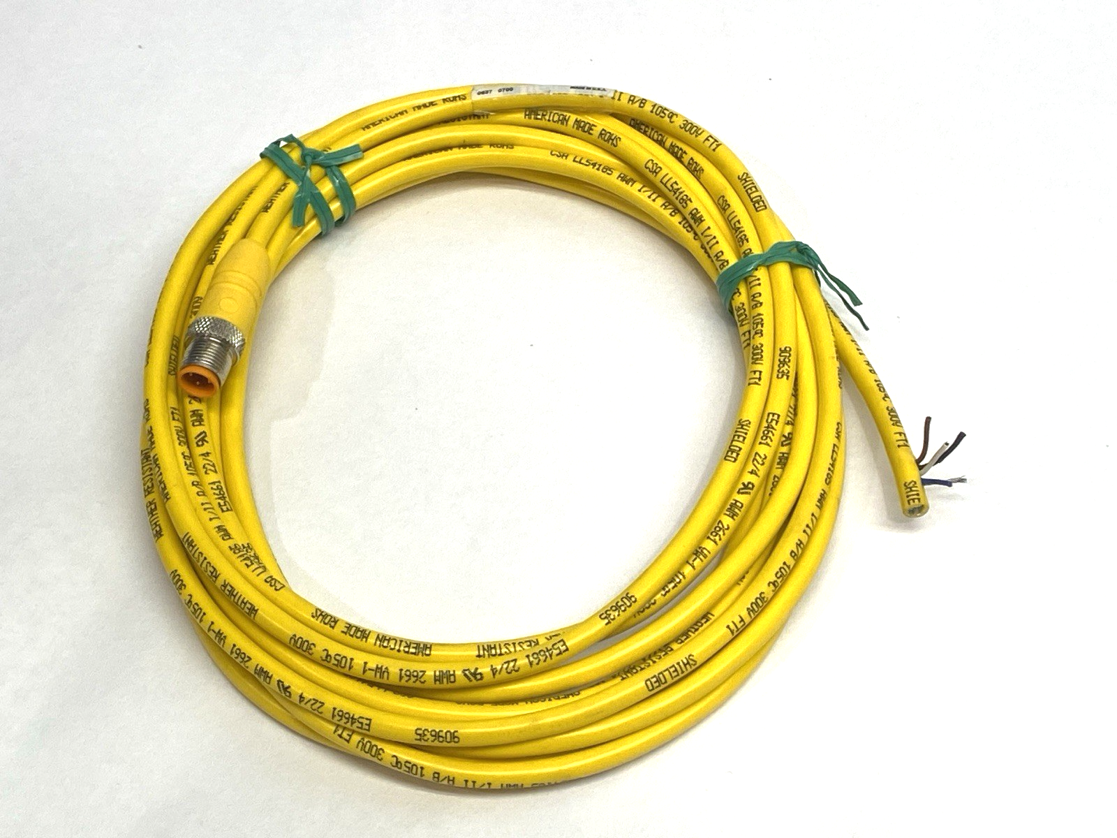 889D-M4SC-5 Ser. A | Allen Bradley Single-Ended Cordset Male 4-Pin 5m PULLED LEADS - New Other - Maverick Industrial Sales