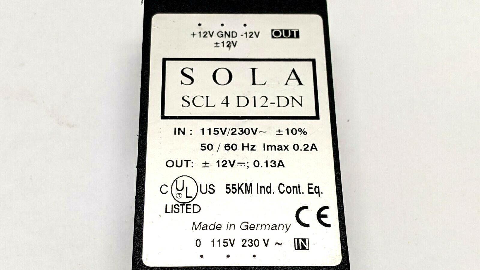 SOLA SCL4 D12-DN Linear Power Supply 4w - Maverick Industrial Sales