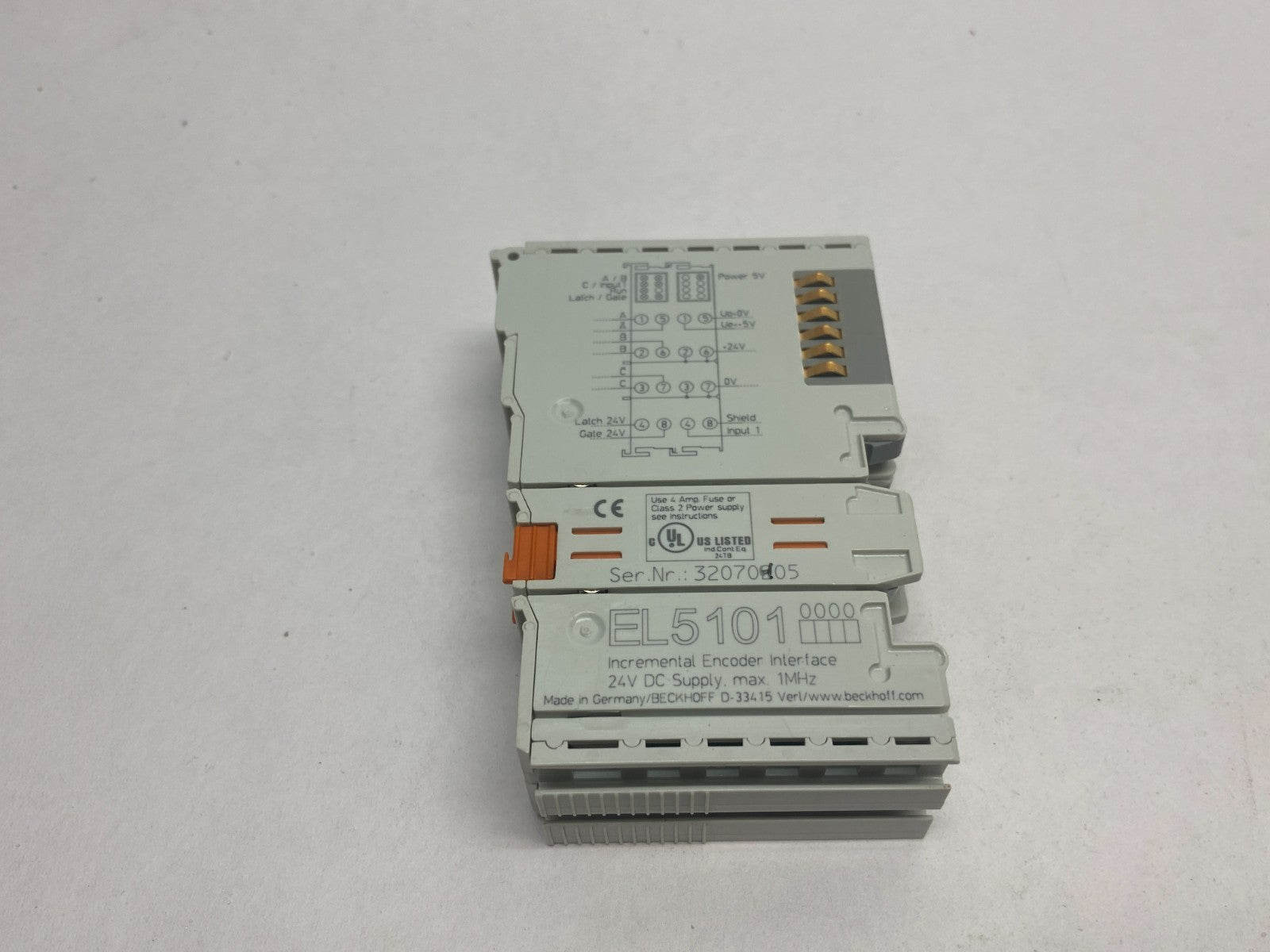 Beckhoff EL5101 EtherCAT Incremental Encoder Interface Terminal, 24VDC - Maverick Industrial Sales