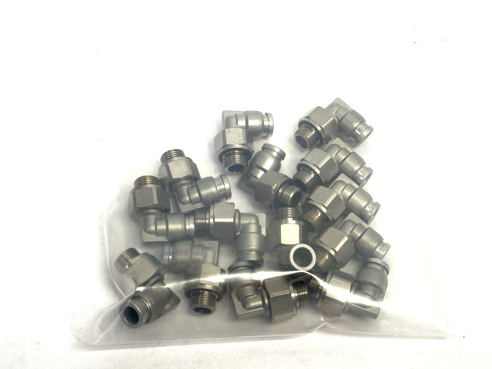 SMC KQB2L06-G01 Metal Male Elbow Swivel Fitting 6mm OD Tube LOT OF 14 - Maverick Industrial Sales