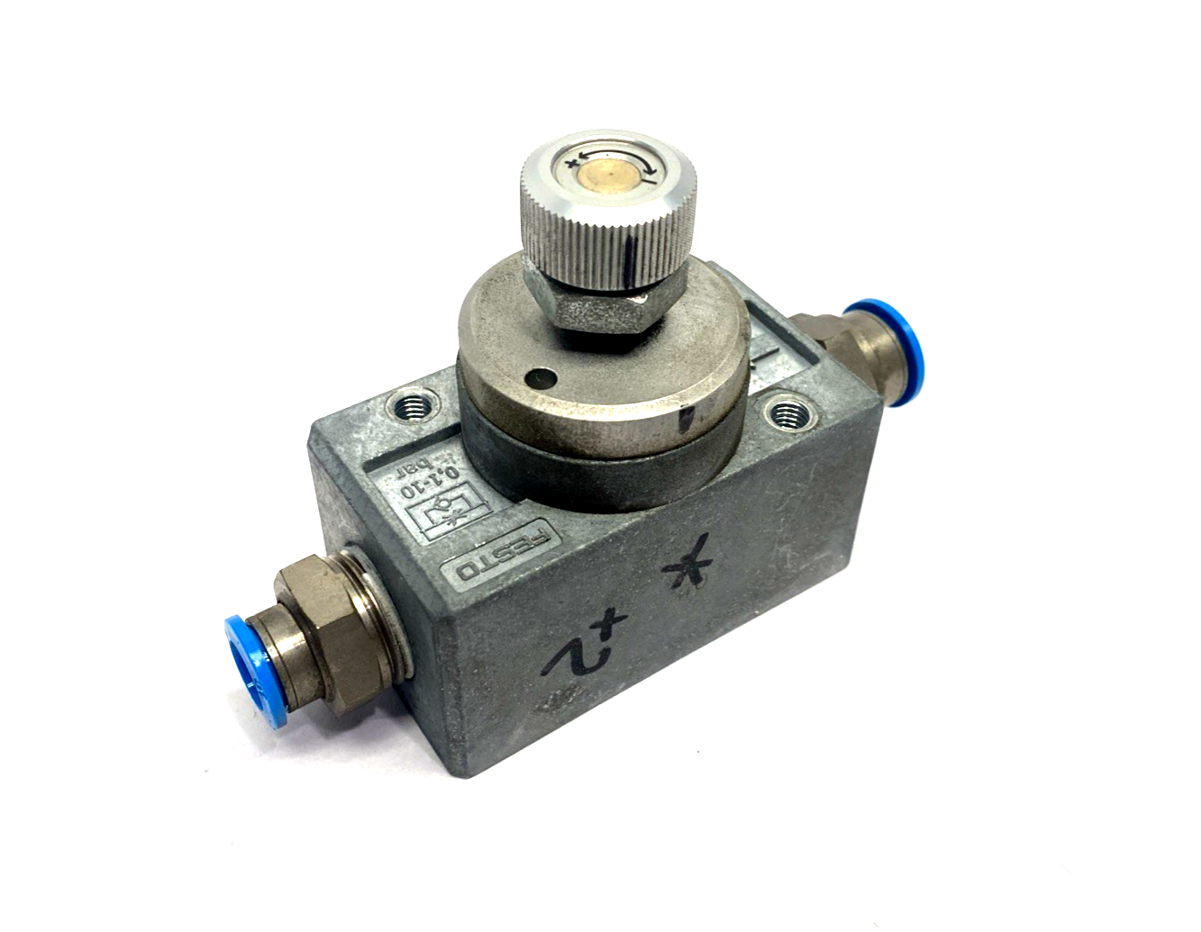 Festo GR-1/2 Pneumatic One-Way Flow Control Valve G 1/2" 3720 - Used - Maverick Industrial Sales