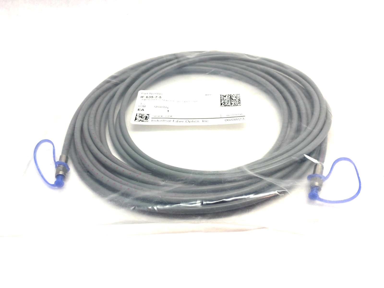 Industrial Fiber Optics IF 635-7-5 Patchcord F/O SERCOS GHTT4001 7.5m - Maverick Industrial Sales