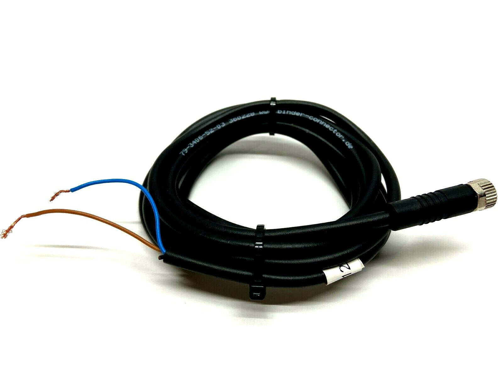 79-3406-52-03 | Binder Straight Cable M8 Female to Flying Leads - Used - Maverick Industrial Sales