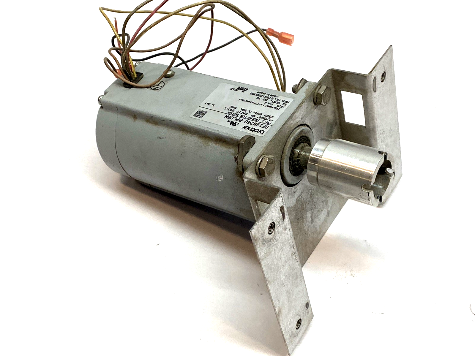 GF12N240-BPLC6N | Brother AC Gearmotor 1/50HP 240:1 132 in-lb 7 RPM - For parts or not working - Maverick Industrial Sales