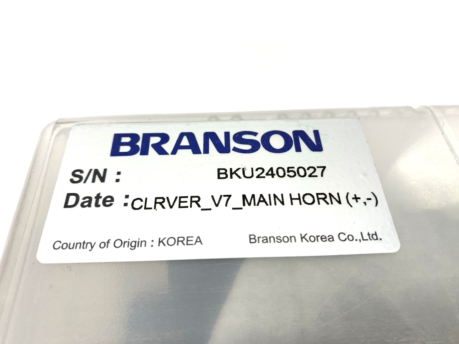 Branson BKU2405027 Ultrasonic Welding Knurled Sealing Horn - Maverick Industrial Sales