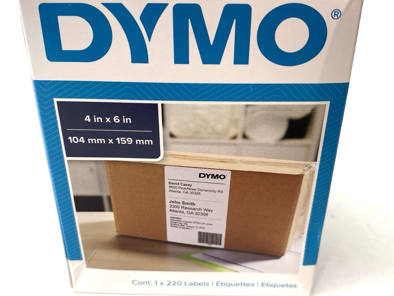 | Dymo 1744907 Authentic Direct Thermal Labels 4XL 4" x 6" (1) Roll of 220 White - New – Open box - Maverick Industrial Sales