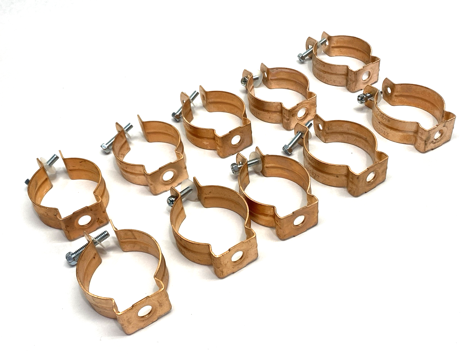 CD5B37 | nVent Caddy Steel w/ Copper Finish Bolt Close Pipe Clamp 2" LOT OF 10 - New Other - Maverick Industrial Sales