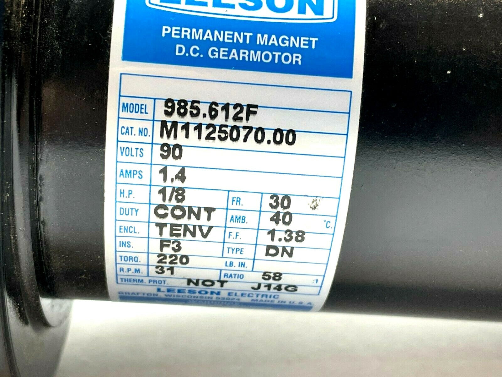 985.612F | Leeson DC Gearmotor P300 Series Parallel Shaft M1125070.00 - Used - Maverick Industrial Sales