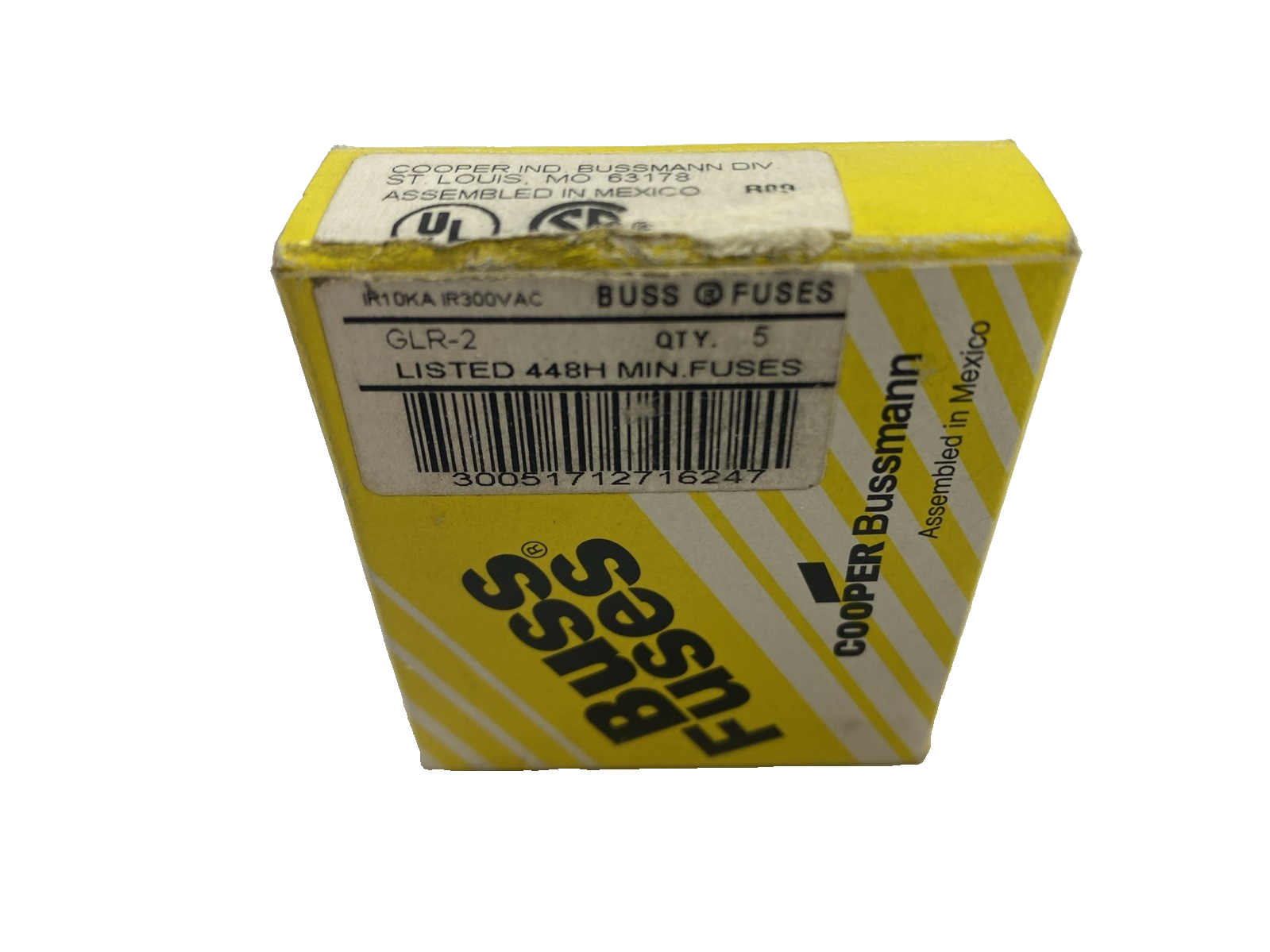 Cooper Bussmann GLR-2 Miniature Fast-Acting Fuse 2A 300VAC LOT OF 3 - Maverick Industrial Sales