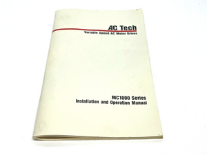 | AC Tech MC1000 Series Installation And Operation Manual - Like New