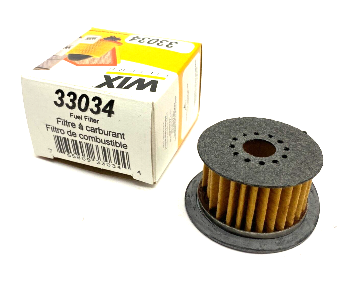 WIX Filters 33034 Fuel Cartridge Canister Filter 1.670 OD 0.455 ID - Maverick Industrial Sales