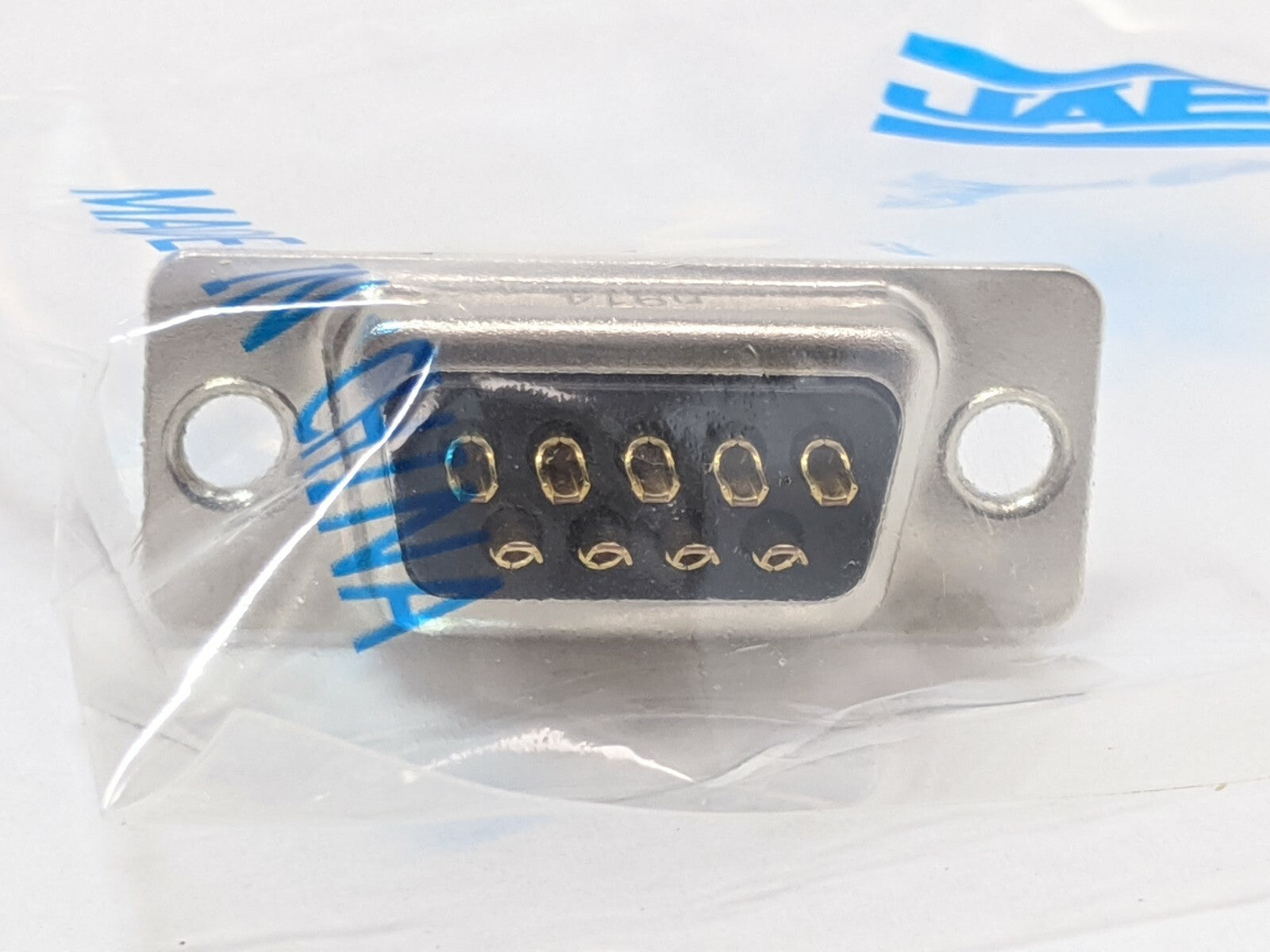 JAE DE-9PF-N Standard 9 Position D-Sub Solder Termination Connector LOT OF 2 - Maverick Industrial Sales