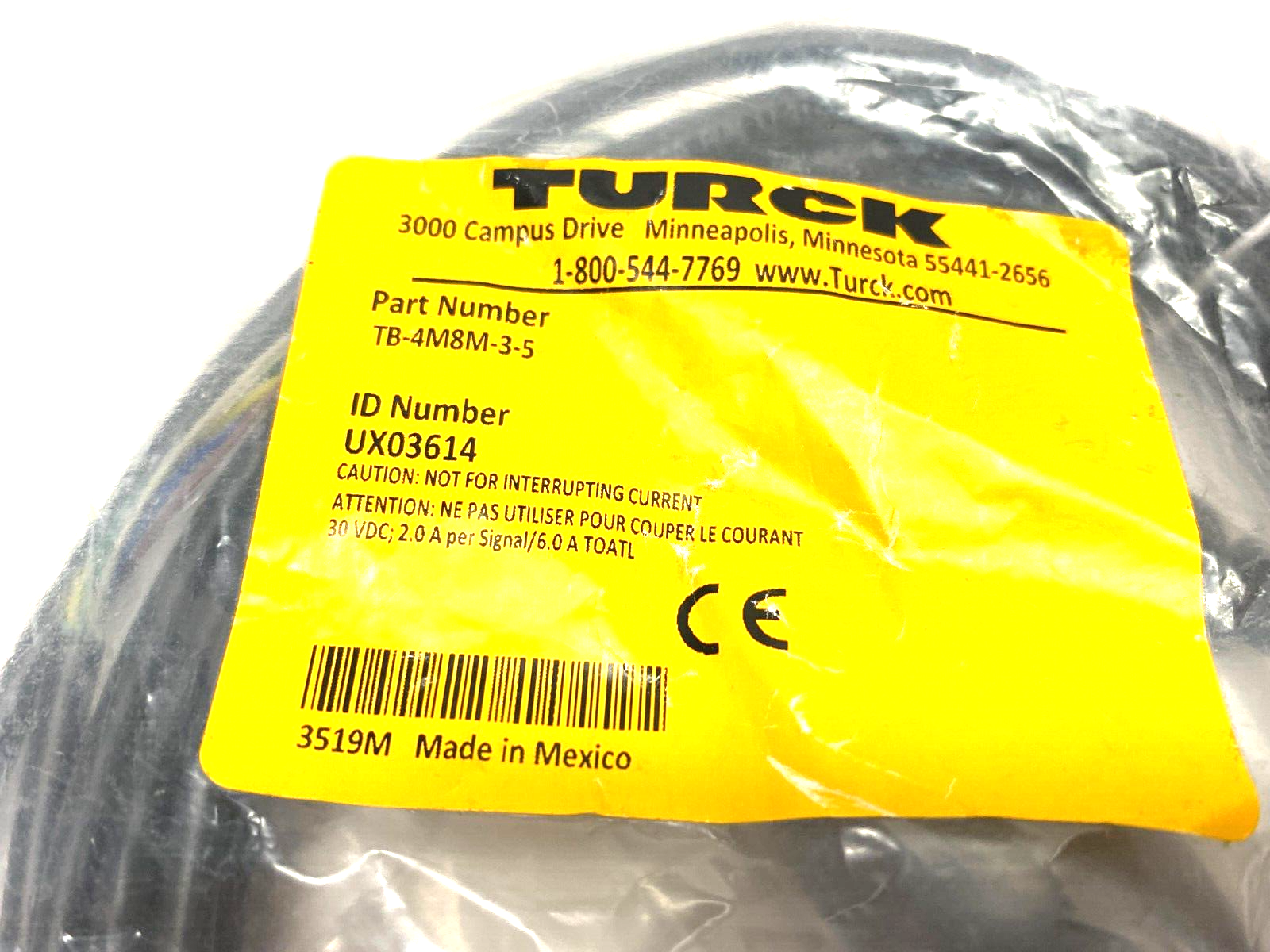 Turck TB-4M8M-3-5 Passive Junction Box 4-Port UX03614 - Maverick Industrial Sales