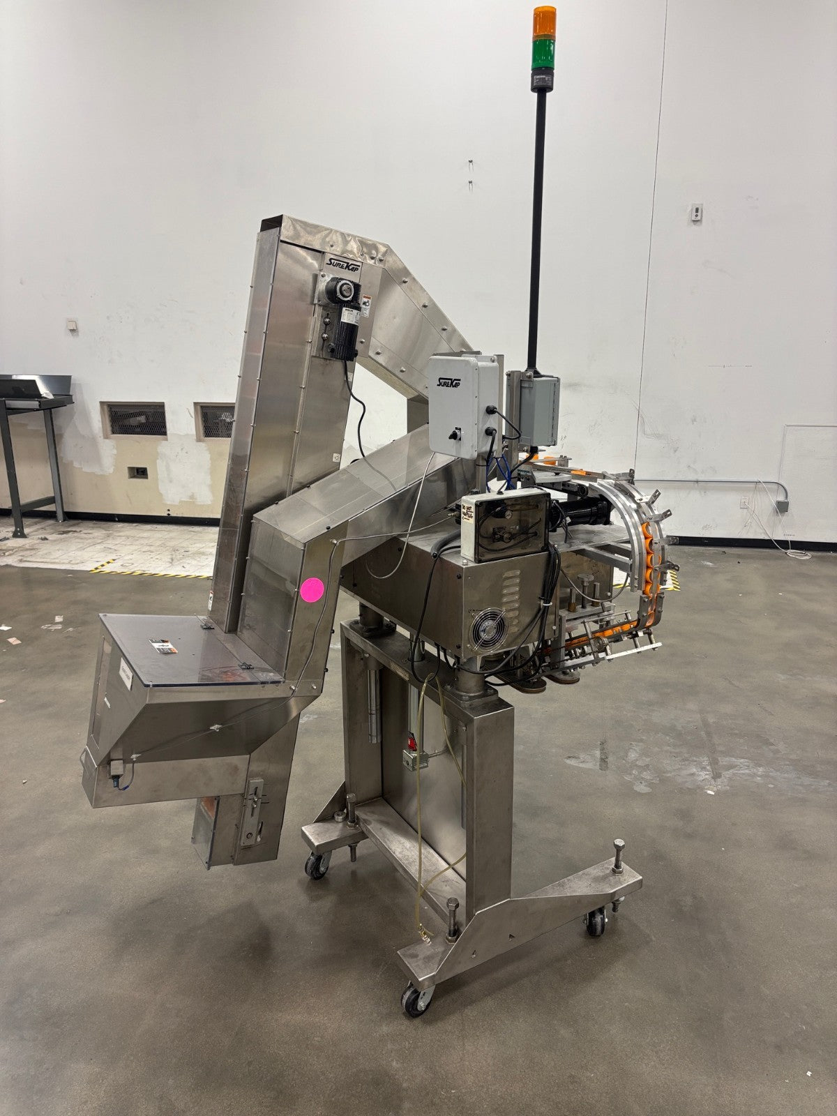 SK6000-BF6 | SureKap 6-Quill Capping Machine and Elevator, Capper - Used - Maverick Industrial Sales