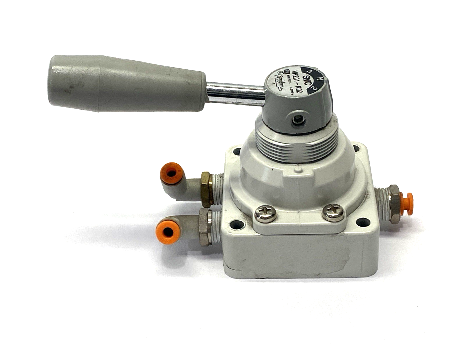 VH201-N02 | SMC Hand Valve 1/4" NPT 3‑Position Rotary Lever - Used - Maverick Industrial Sales