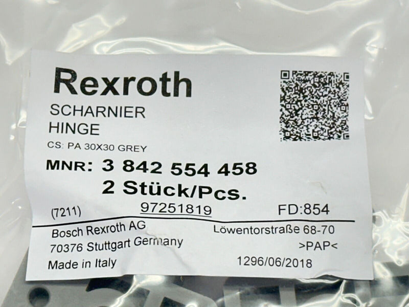 Bosch Rexroth 3842554458 Plastic Hinge HINGE PA 30X30 GREY - Maverick Industrial Sales