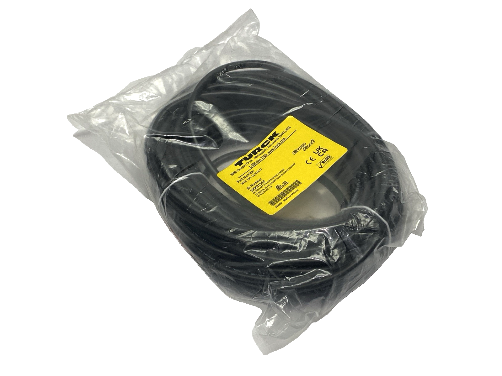 Turck WKC 10T-15/S3477 Single-Ended Cordset M12 Female Connector 100031550 - Maverick Industrial Sales