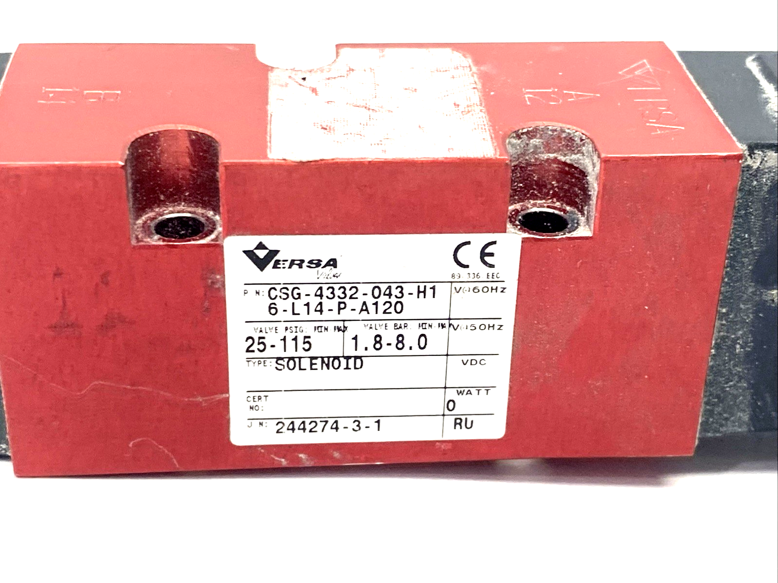 CSG-4332-043-H16-L14-P-A120 | Versa Solenoid Valve, 4-Way - Used - Maverick Industrial Sales