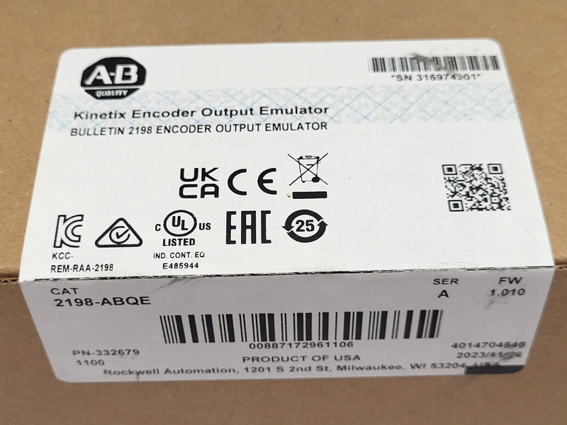 Allen Bradley 2198-ABQE Ser. A Kinetix Encoder Output Emulator - Maverick Industrial Sales