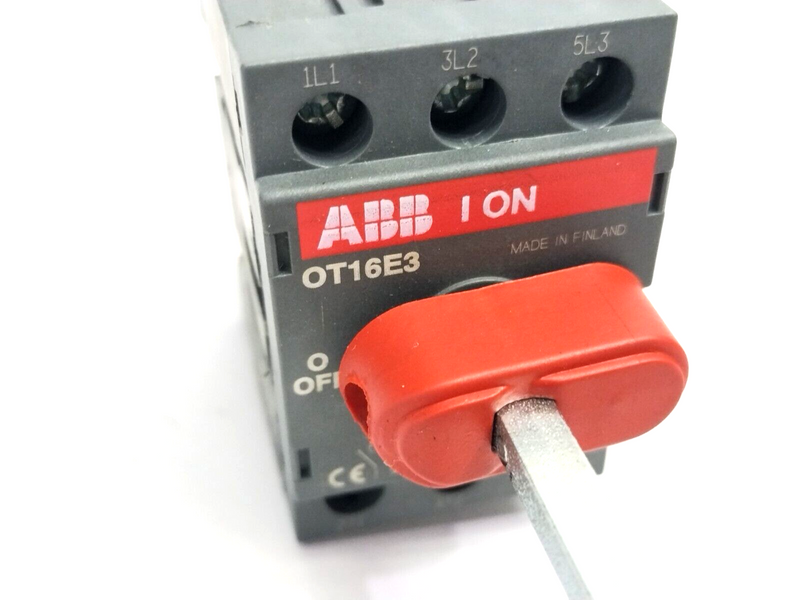 ABB OT16E3 Disconnect Switch 3P 600V 16A w/ Operator Handle - Maverick Industrial Sales