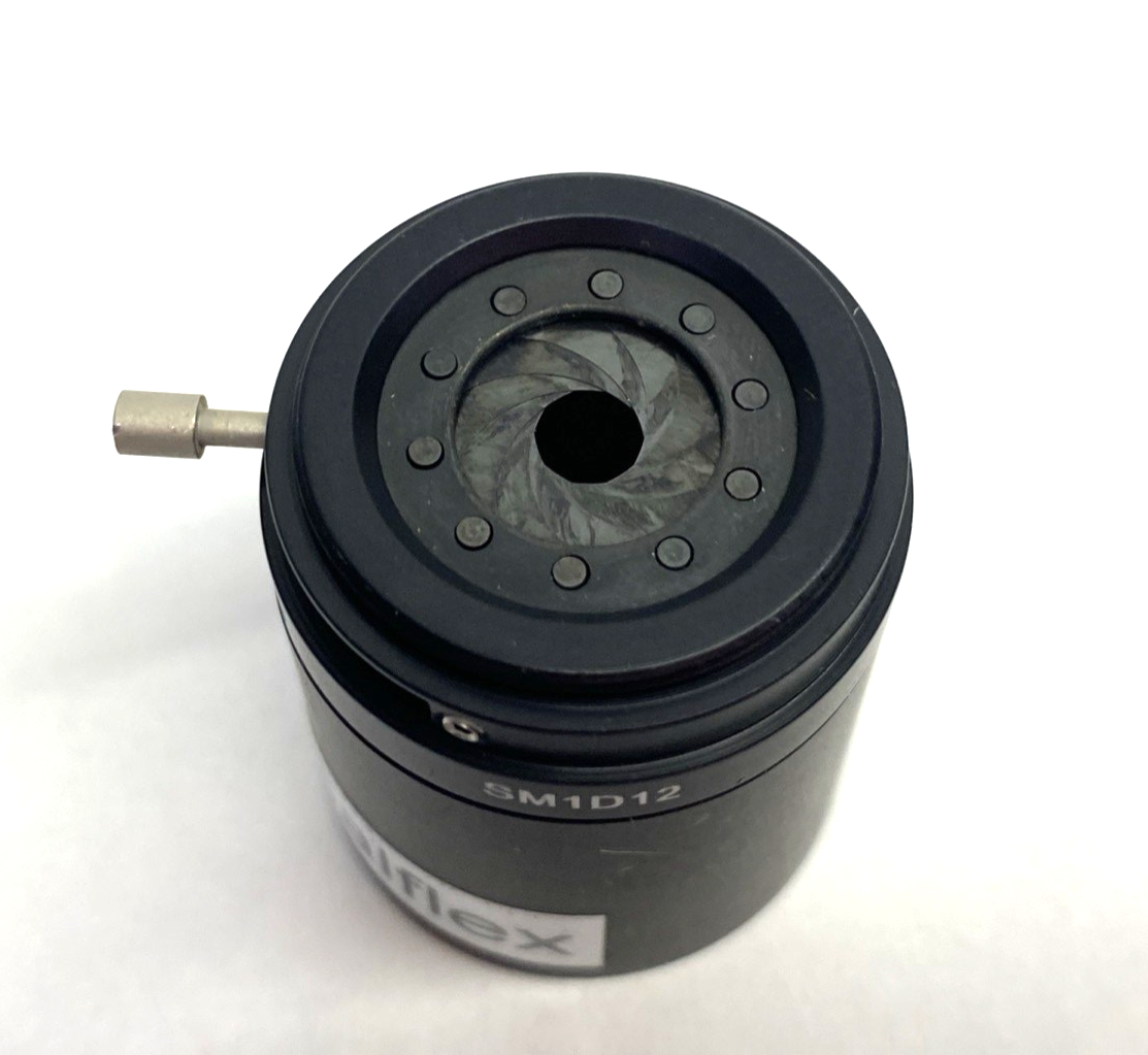 Thorlabs SM1D12 Lever-Actuated Iris Diaphragm (Ø1.0 - Ø12.0 mm) w/ Lens - Maverick Industrial Sales