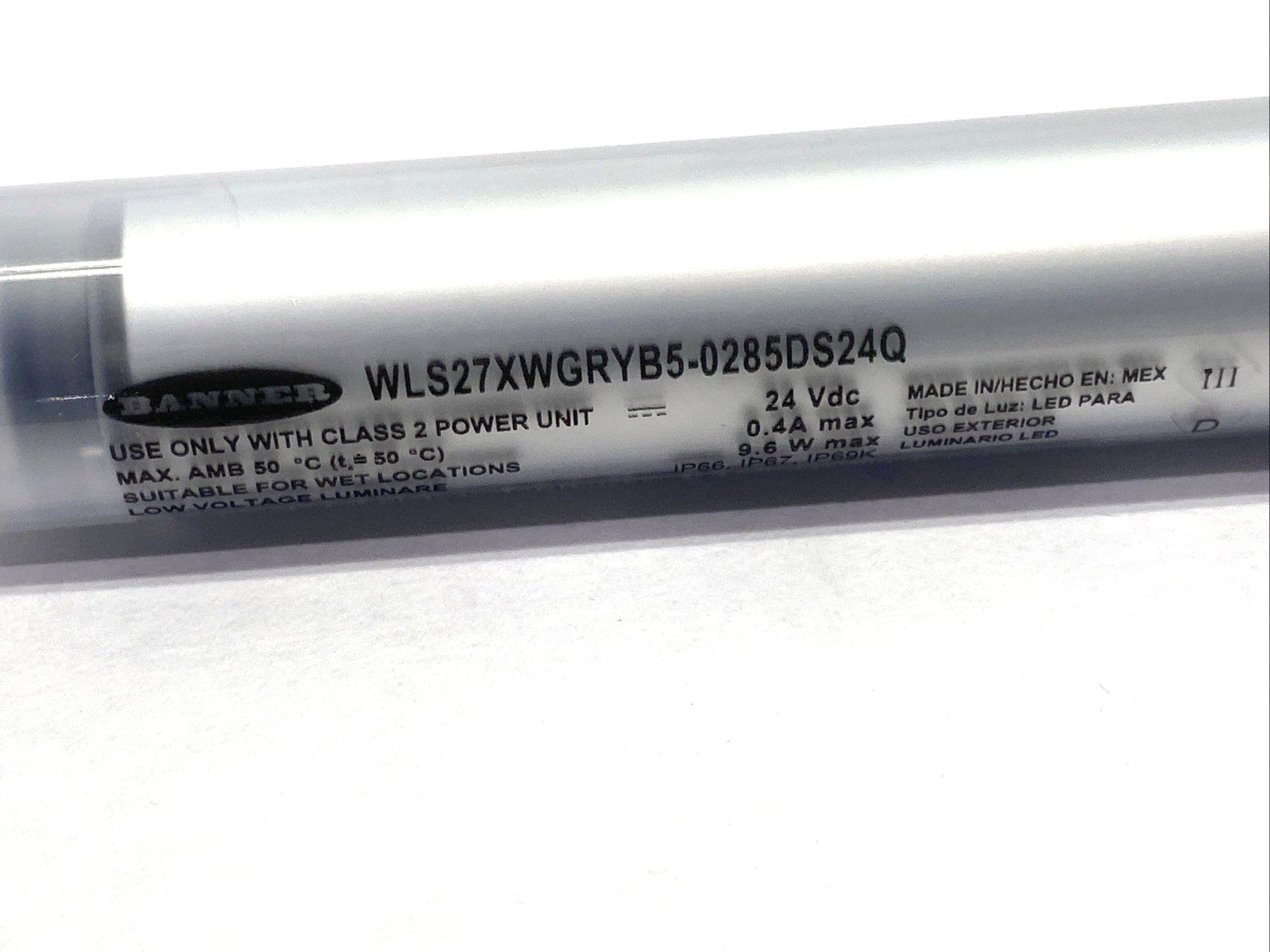 WLS27XWGRYB5-0285DS24Q | Banner Multicolor LED Light Strip 285mm M12 4-Pin 802071 - Used - Maverick Industrial Sales