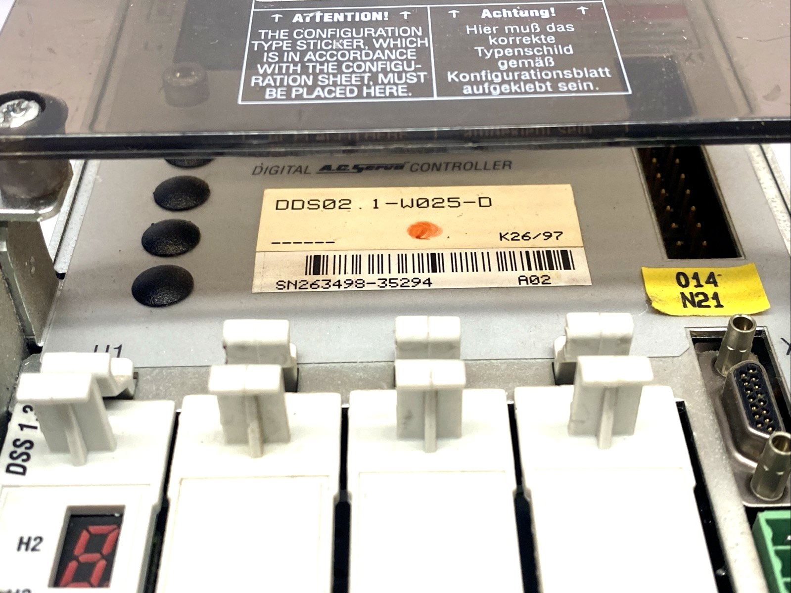 Indramat DDS02.1-W025-DS01-02-FW Digital AC Servo Controller DDS02.1-W025-D - Maverick Industrial Sales