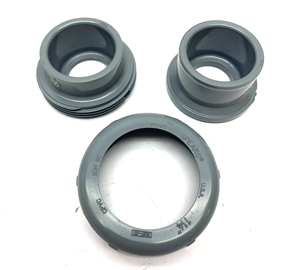 Spears 8097-012C 1-1/4" CPVC Union Ring Coupling Grey Socket SCH80 - Maverick Industrial Sales