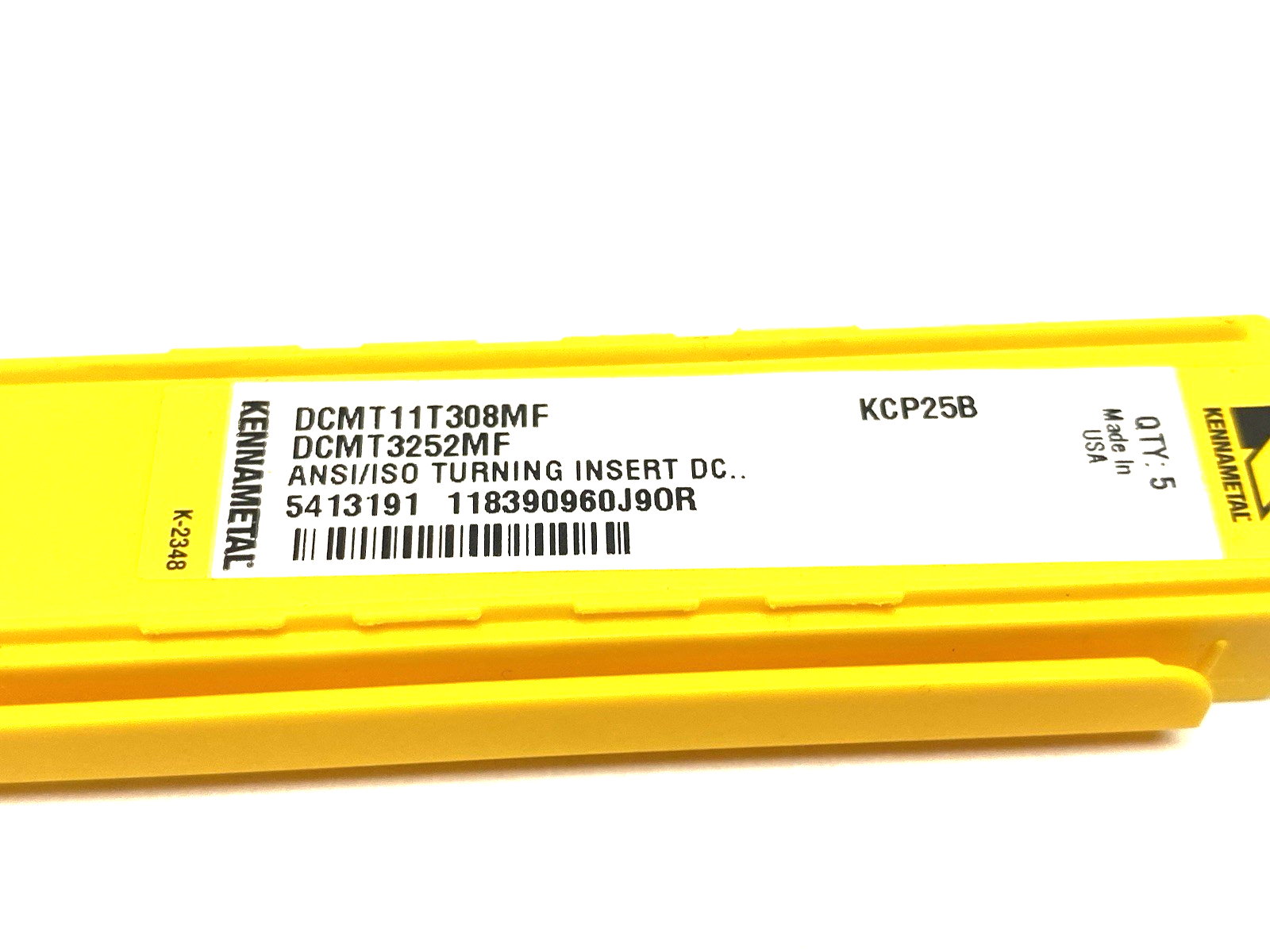 5413191 | Kennametal Screw-On Indexable Insert MF Positive DCMT11T308MF PKG OF 5 - New - Maverick Industrial Sales