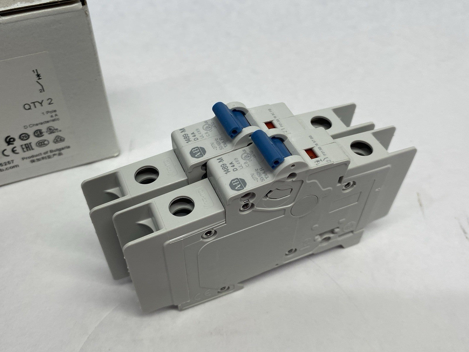 1489-M1D040 | Allen Bradley Ser. D Circuit Breaker 1-Pole 4A D-Char. BOX OF 2 - New Other - Maverick Industrial Sales