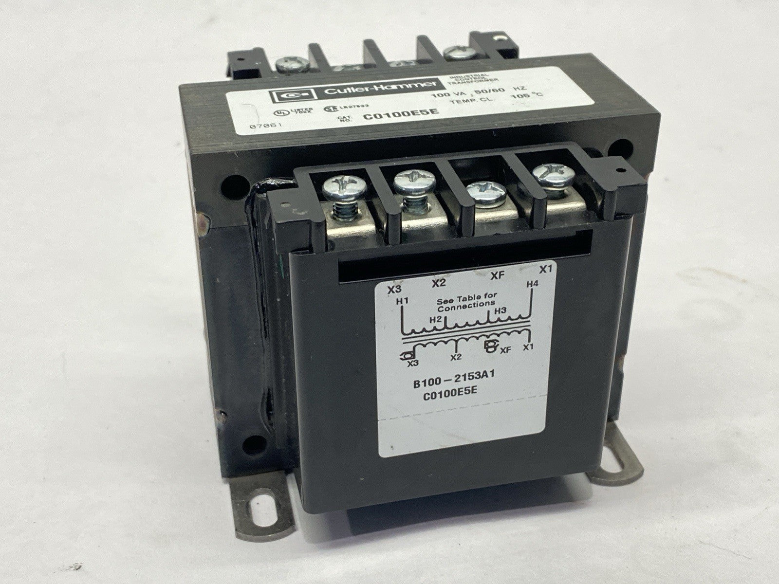 C0100E5E | Cutler Hammer Industrial Control Transformer 100VA - Used - Maverick Industrial Sales