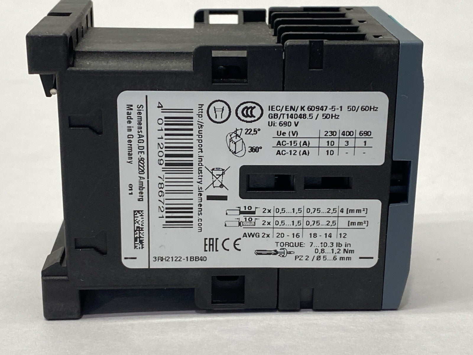 Siemens 3RH2131-1BB40 Sirius Contactor 10A, 230V, 31E 3NO+1NC - Maverick Industrial Sales