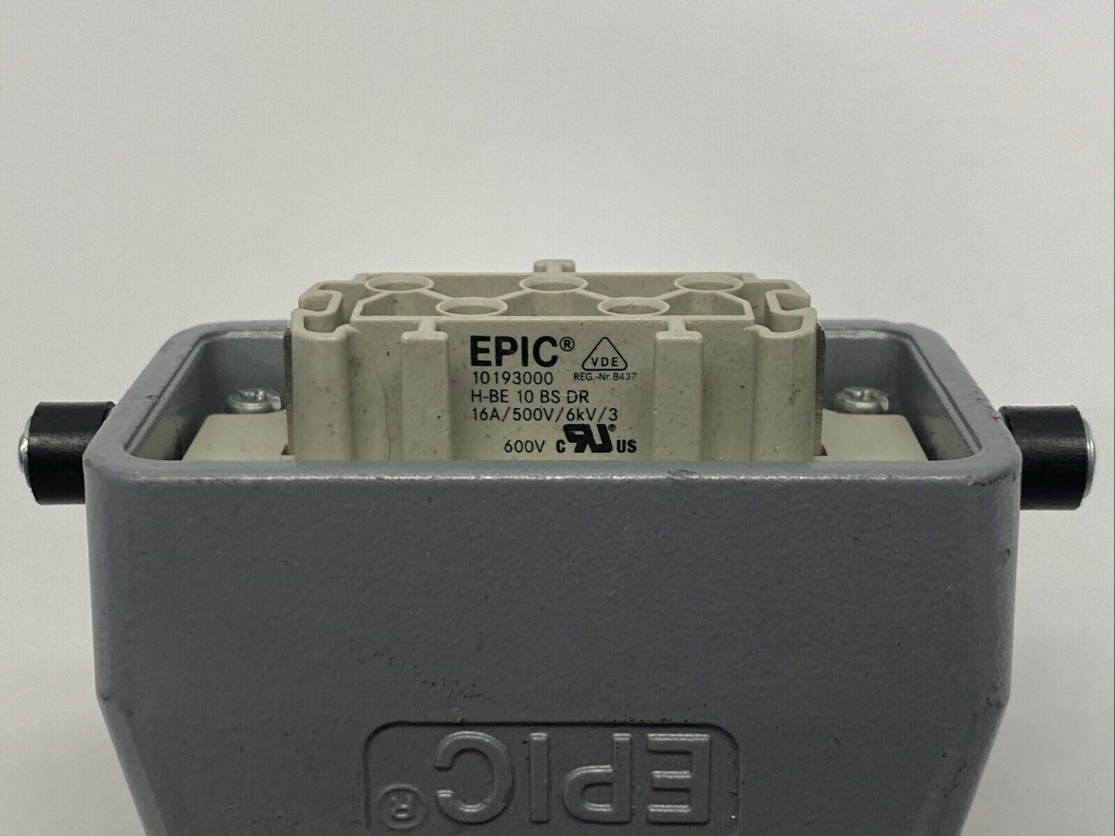 Lapp Group 10193000 Epic Power Connector H-BE 10 BS DR 16A 500V W/ Hood - Used - Maverick Industrial Sales
