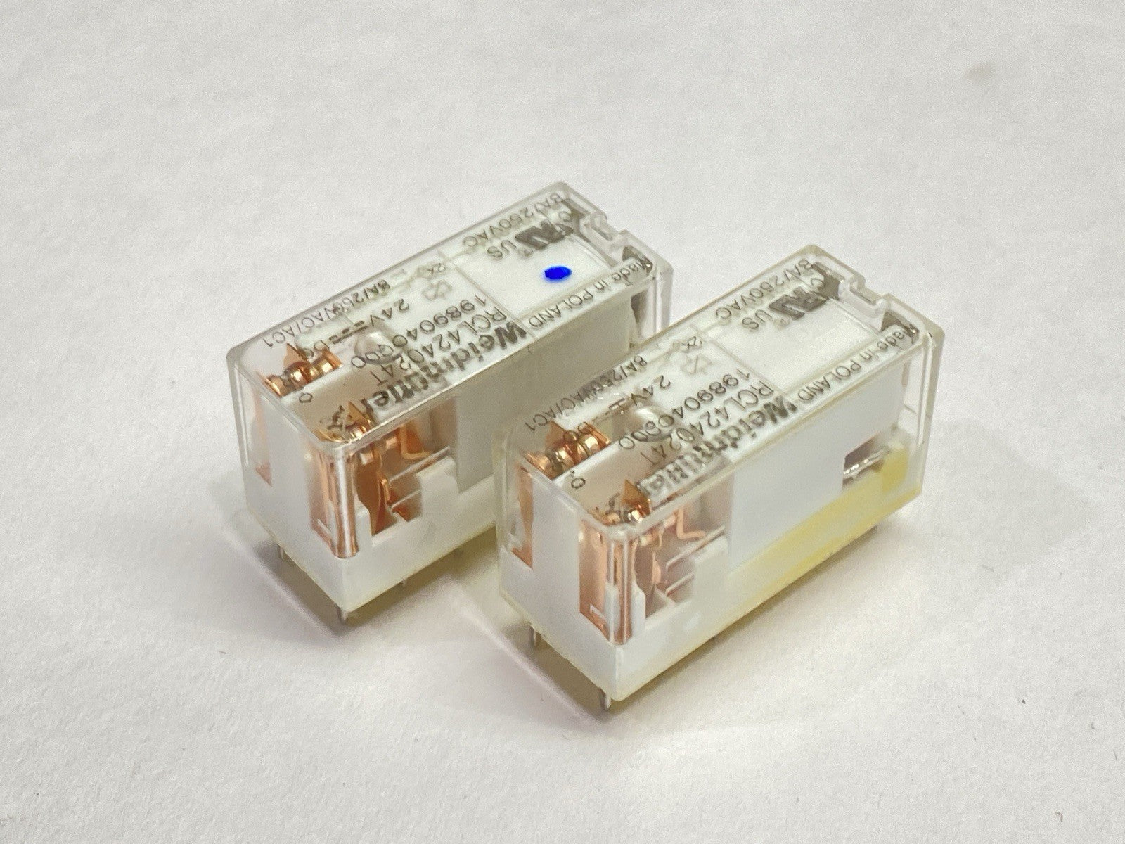 RCL424024T | Weidmuller Plug-In Relay 8A 24VDC 1989040000 LOT OF 2 - Used - Maverick Industrial Sales