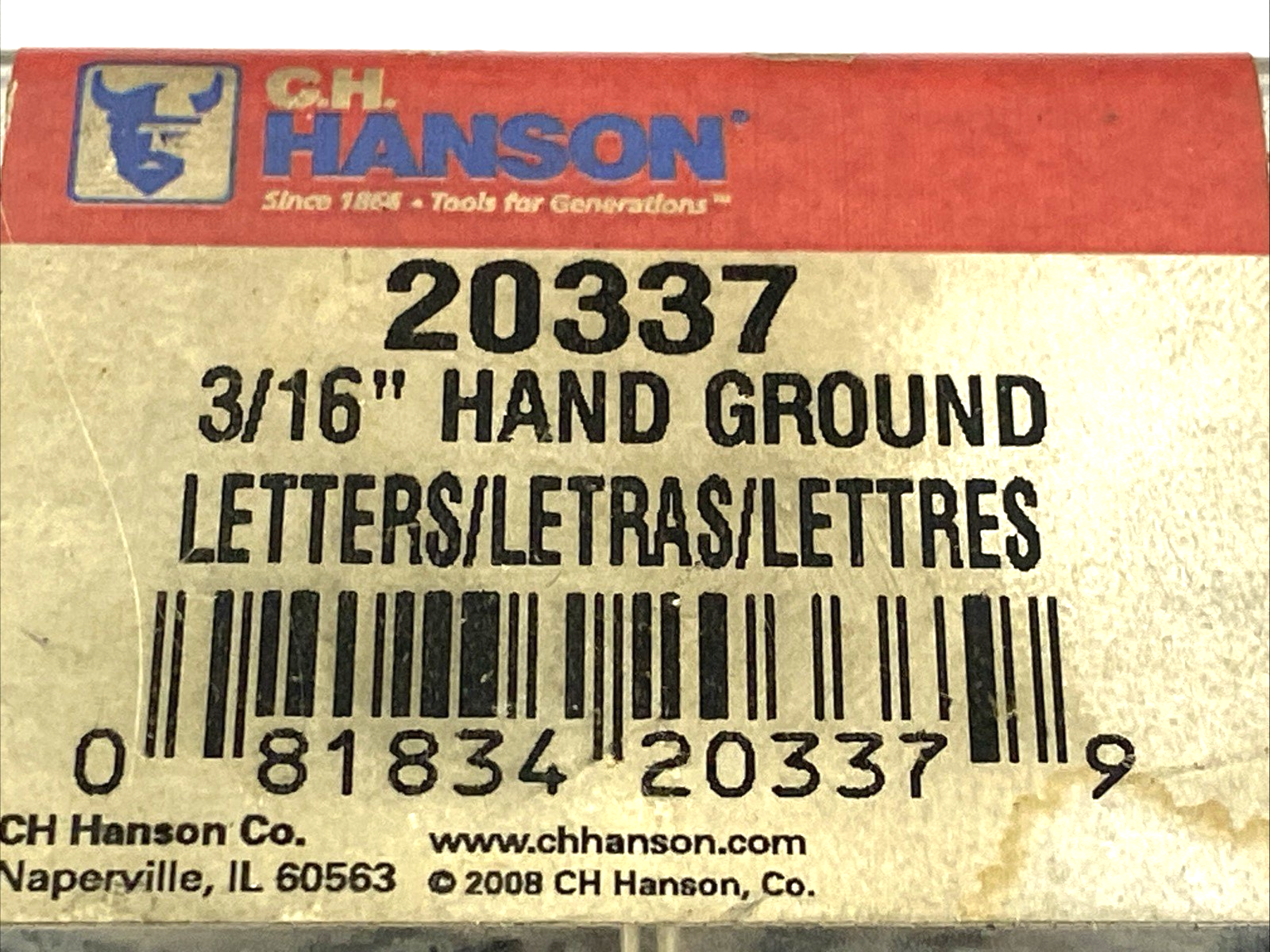 CH Hanson 20337 Letter Steel Stamp Set A-Z 3/16" Hand Ground Letters SET OF 26 - Maverick Industrial Sales