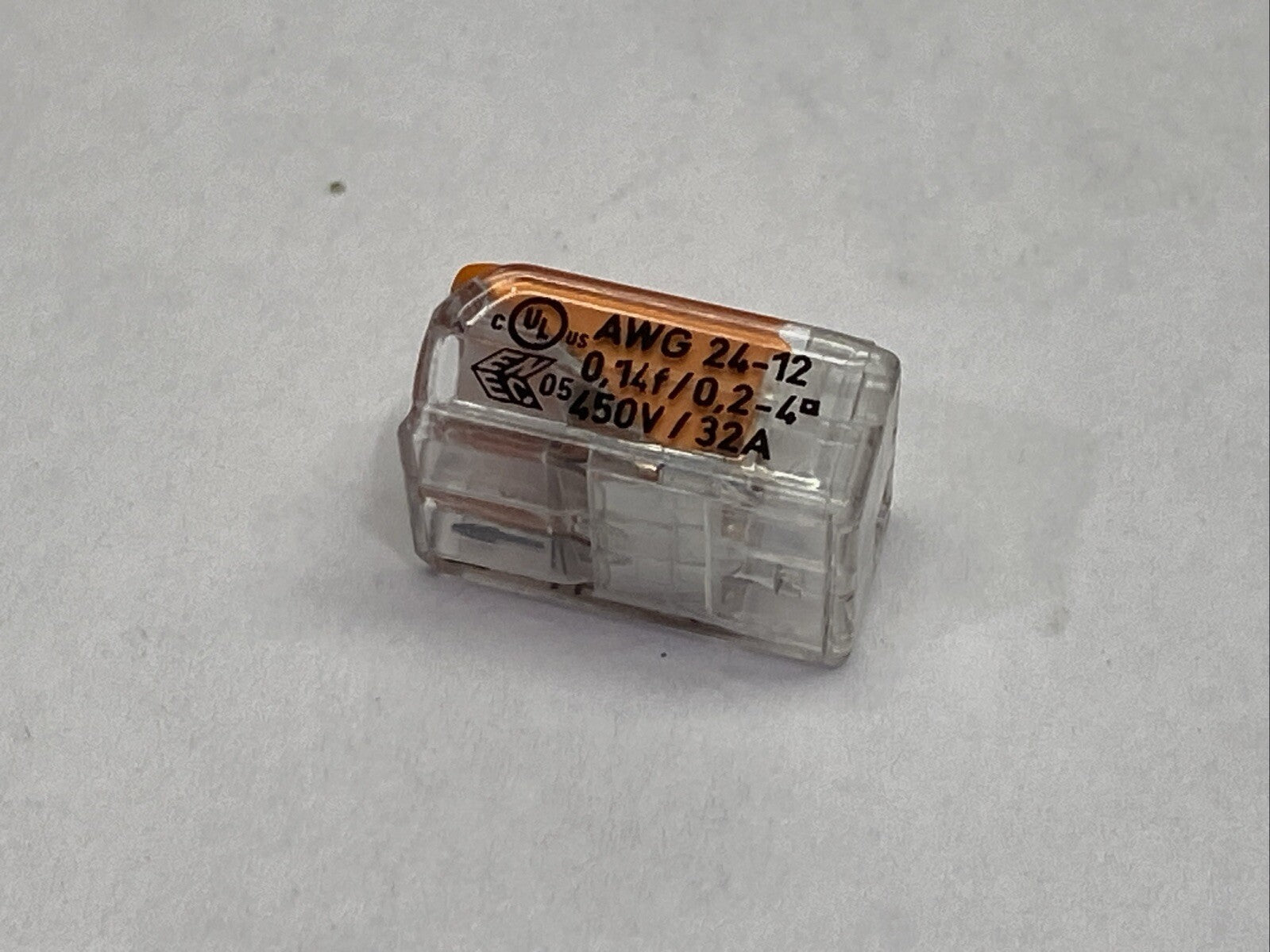 Wago 221-412 2-Conductor Splicing Lever Nut Connector 24-12AWG 32A 450V LOT OF 2 - Maverick Industrial Sales