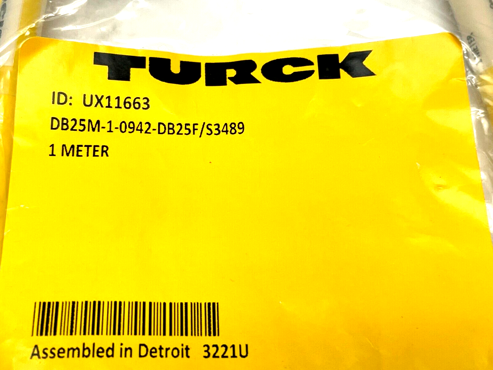 Turck DB25M-1-0942-DB25F/S3489 Double Ended Cordset UX11663 - Maverick Industrial Sales