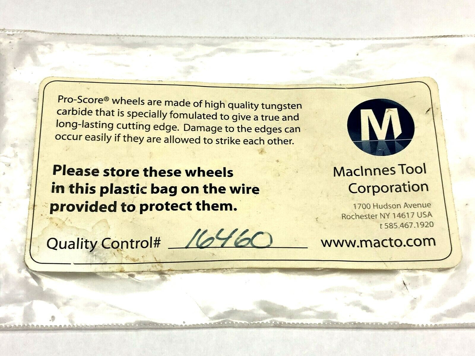 532 | Macto Pro-Score Carbide Cutting Wheels - New – Open Box - Maverick Industrial Sales