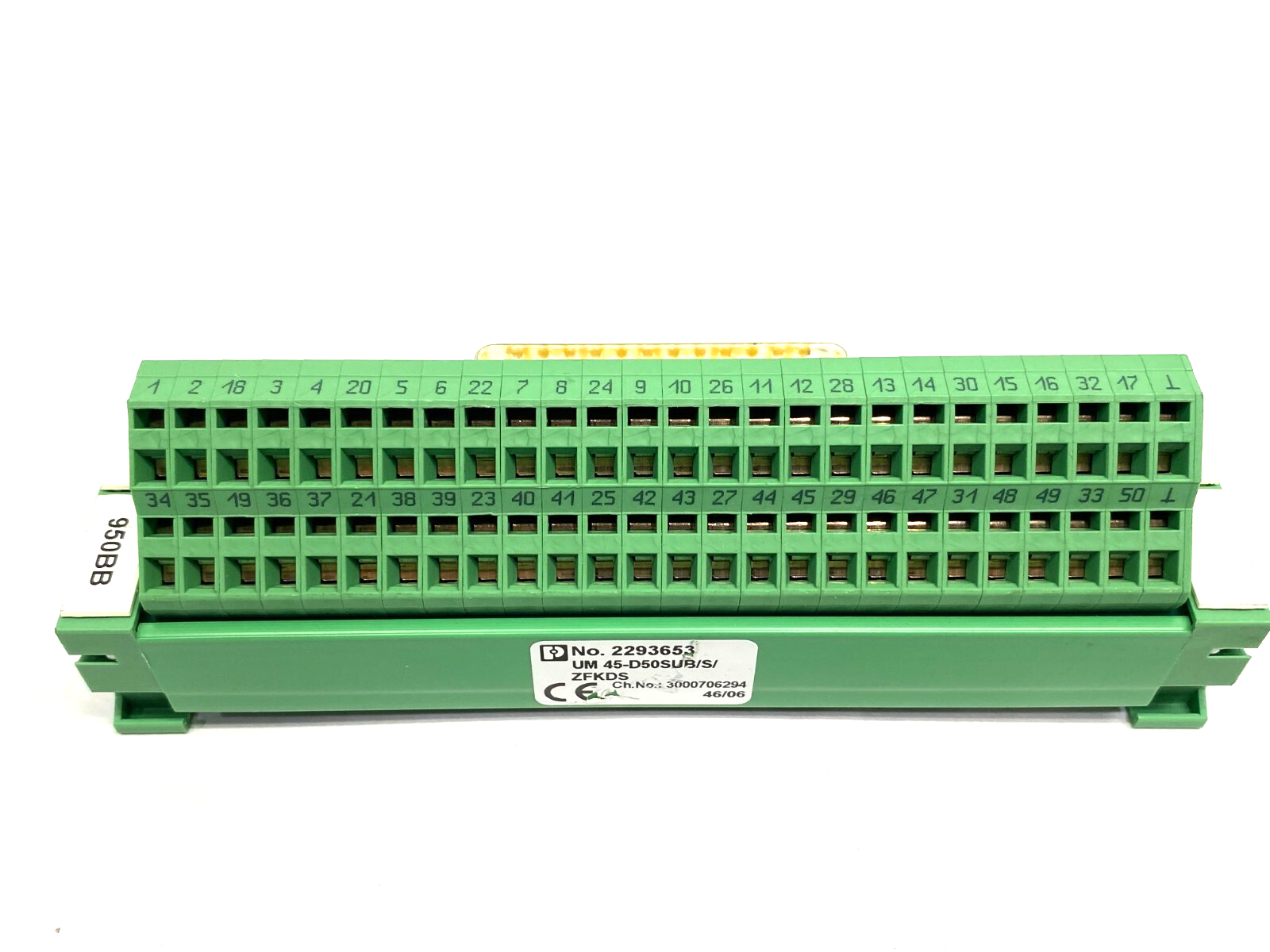 Phoenix Contact UM 45-D50SUB/S/ZFKDS VARIOFACE Termination Board 2293652 - Maverick Industrial Sales