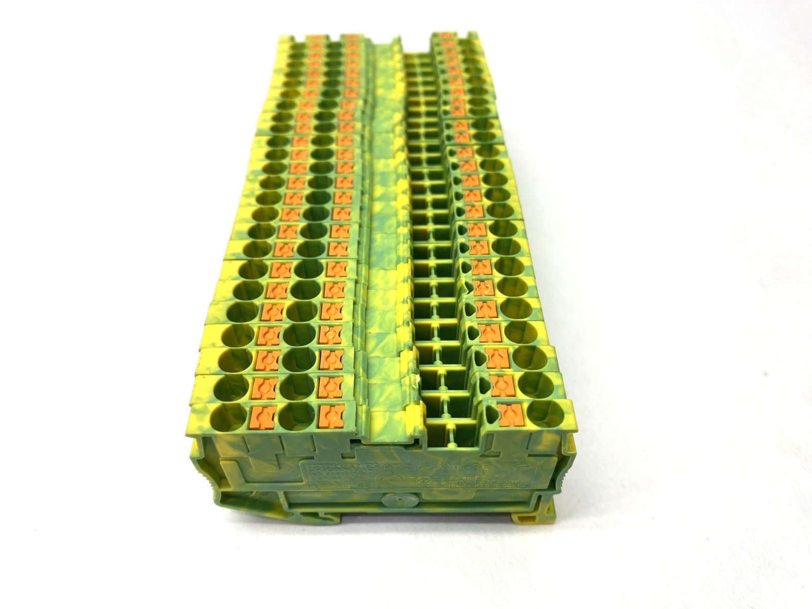 3209565 | Phoenix Contact PT 2,5-TWIN-PE Terminal Block LOT OF 25 - Used - Maverick Industrial Sales