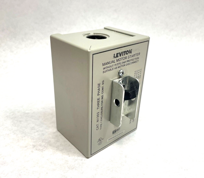 Leviton N1303-DS Manual Motor Starter Disconnect Switch 3PH 30A 600V MS303 - Maverick Industrial Sales