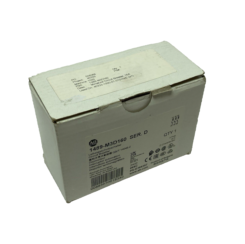 Allen Bradley 1489-M3D160 Ser. D Circuit Breaker 3-Pole 16A - Maverick Industrial Sales