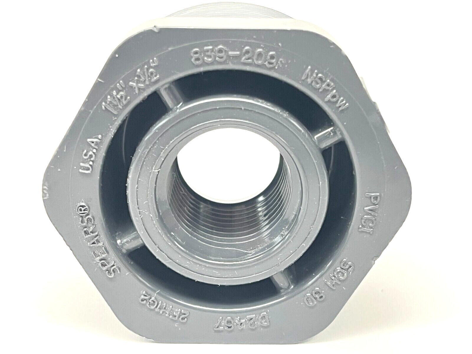 Spears 839-209 Reducing Bushing 1-1/2" x 1/2" SCH 80 PVC - Maverick Industrial Sales